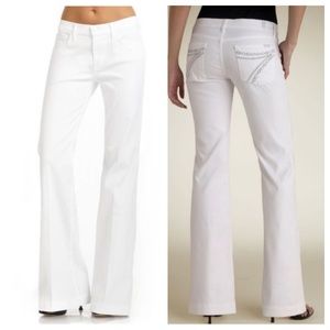 New! 7 For All Mankind Dojo Rhinestone Flared Bootcut Jeans 30242